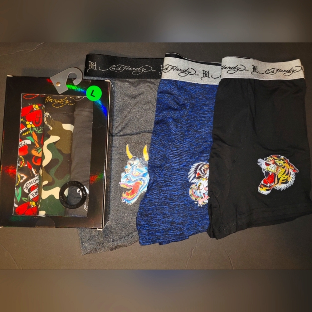Brand New Ed Hardy Briefs Large 6 total